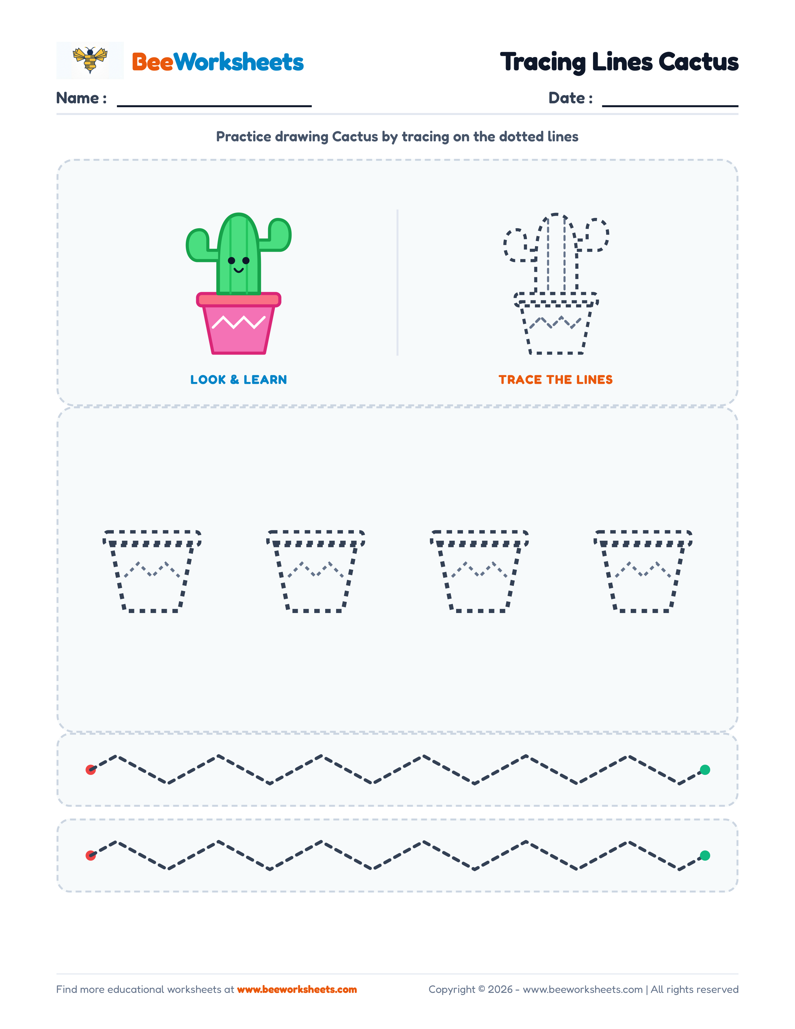 Tracing Lines Cactus Preview