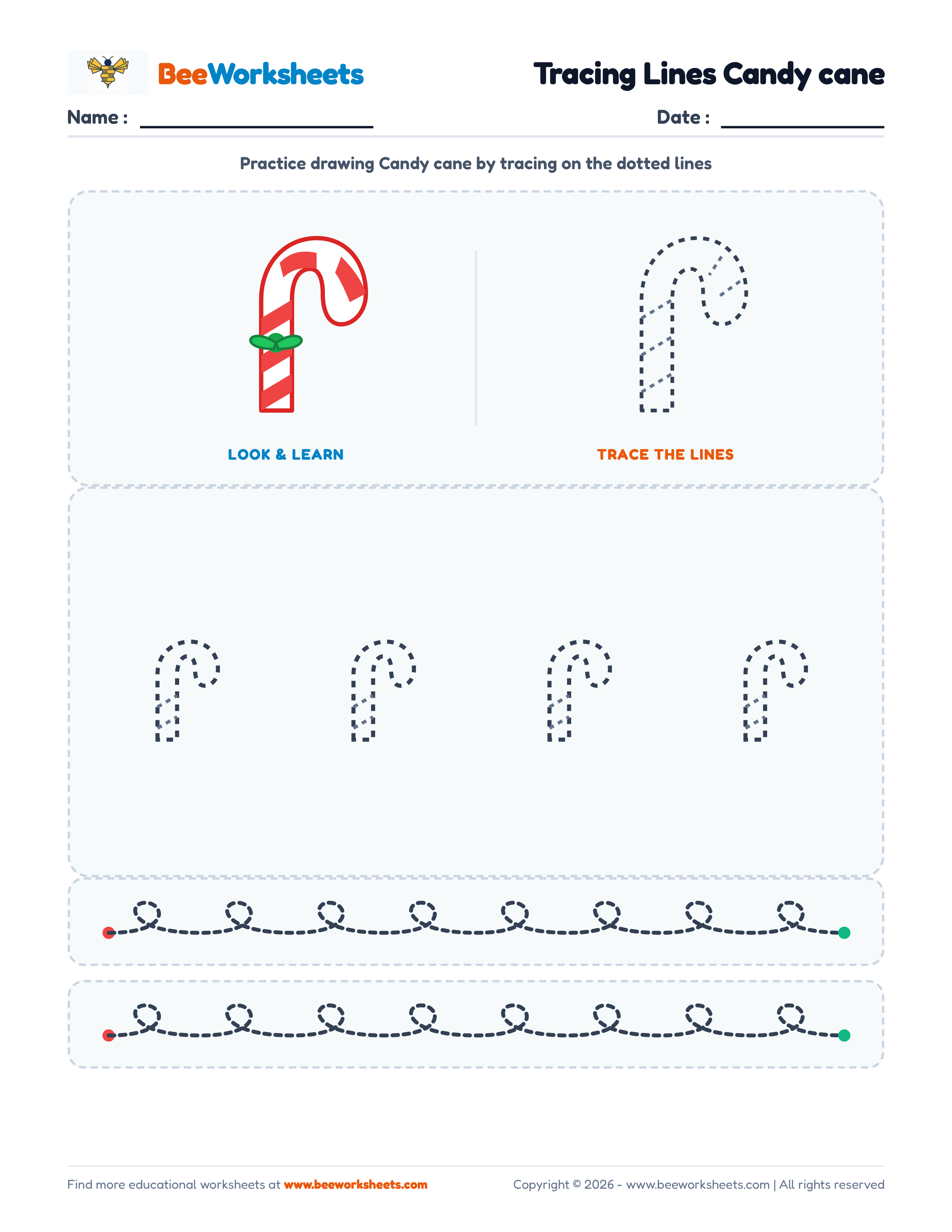 Tracing Lines Candy cane Preview