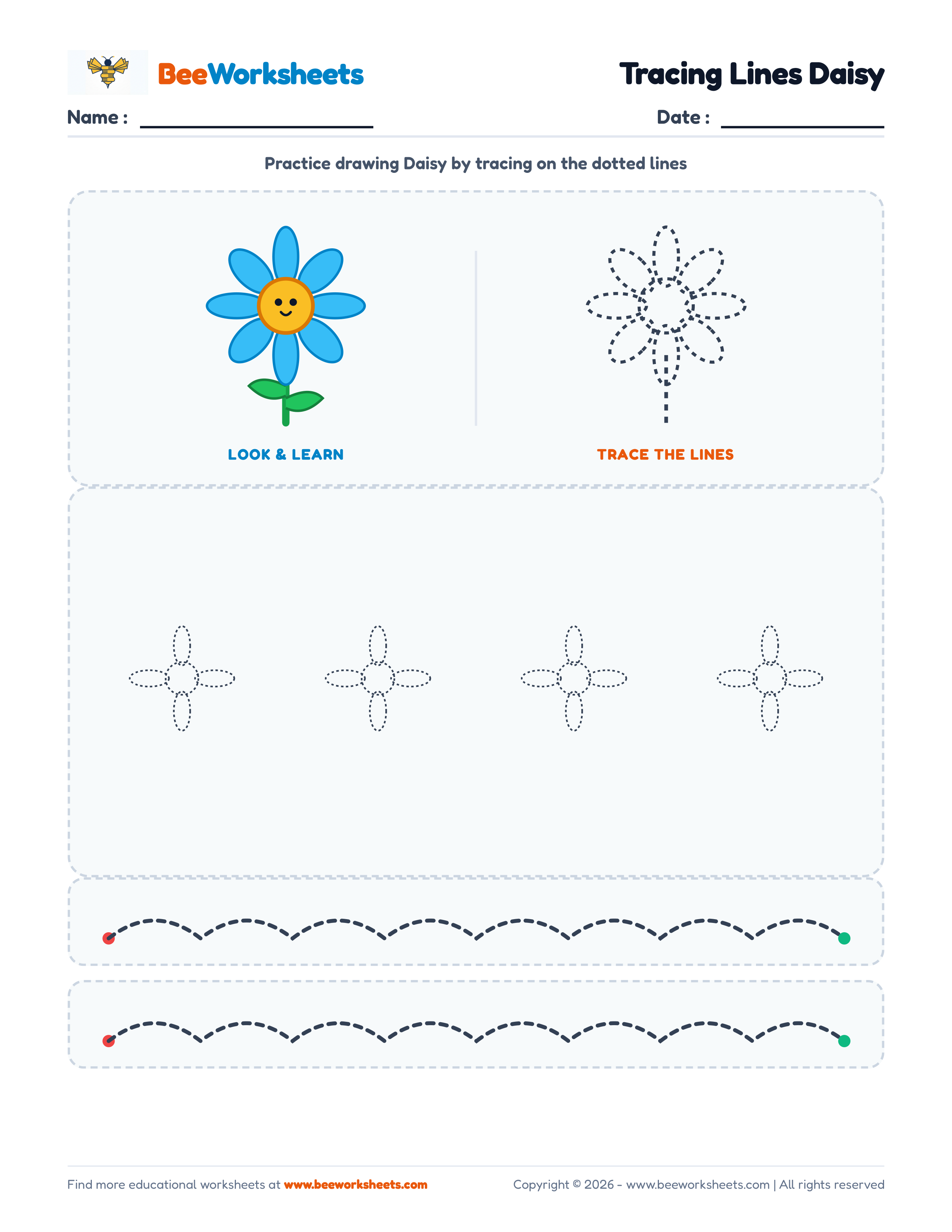 Tracing Lines Daisy Preview