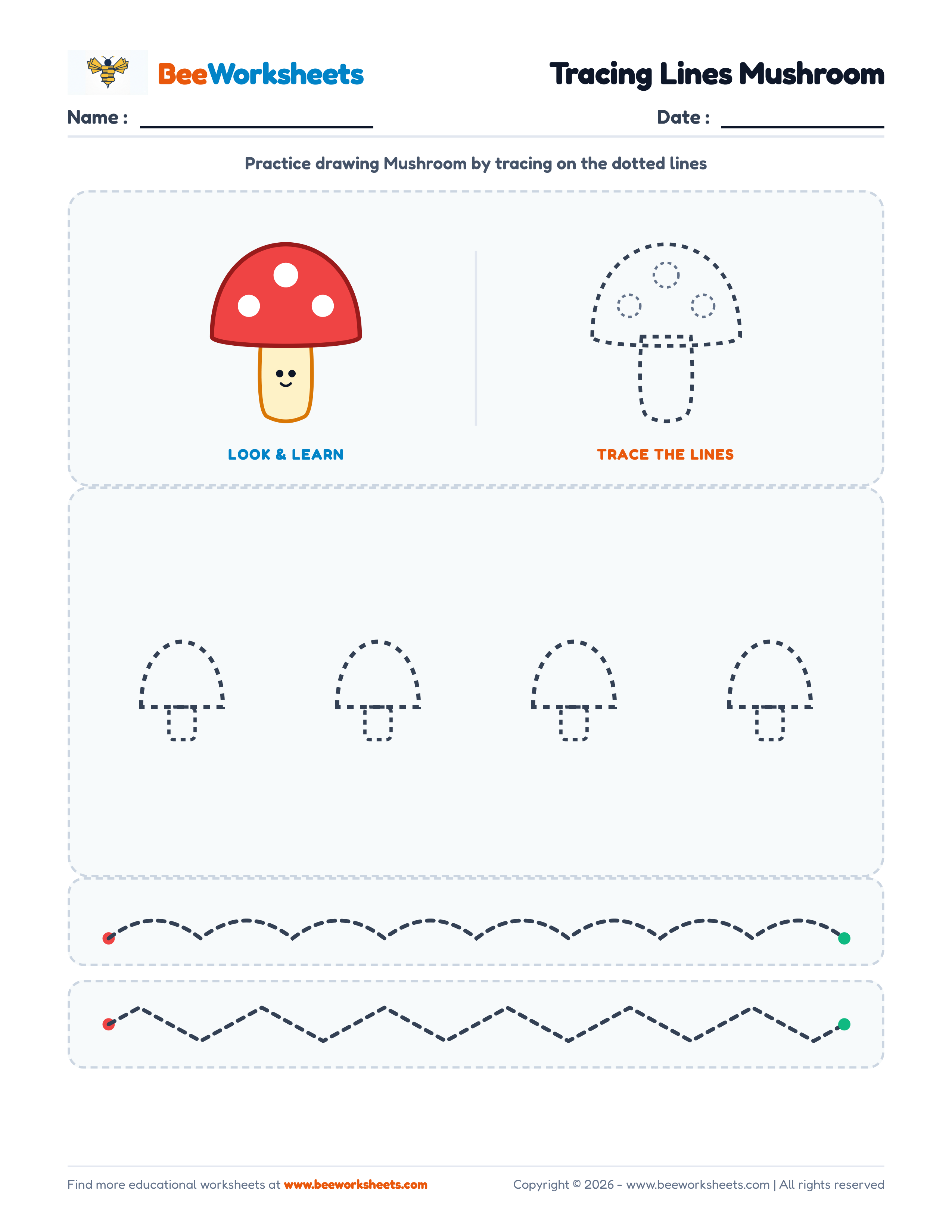Tracing Lines Mushroom Preview