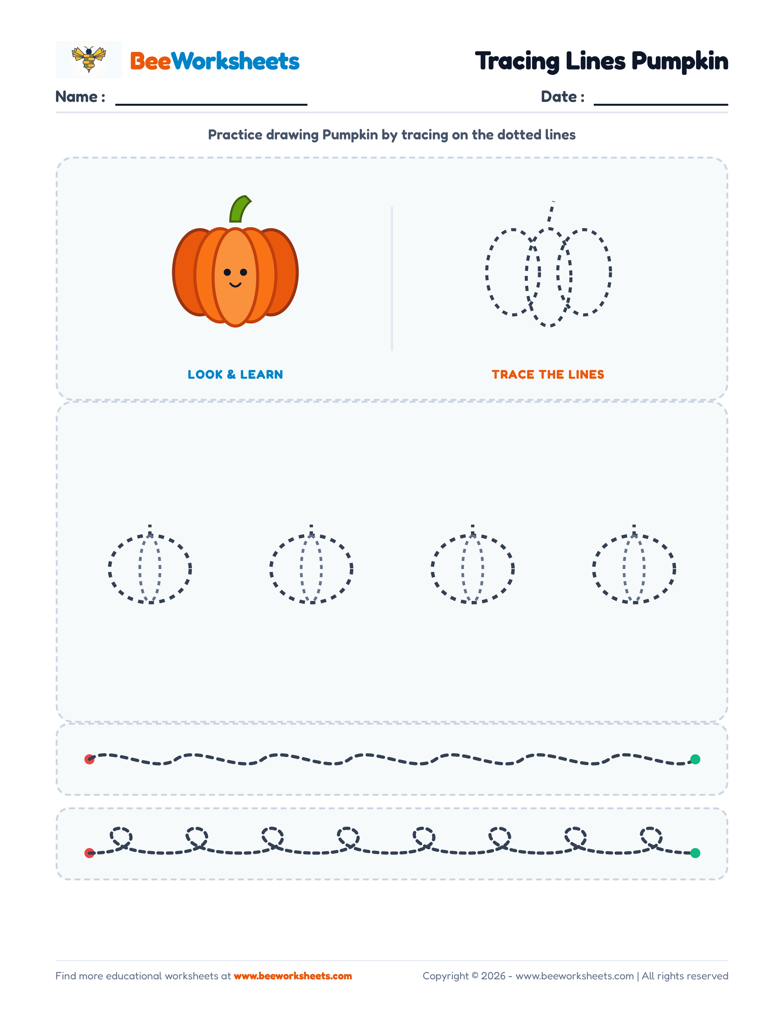 Tracing Lines Pumpkin Preview