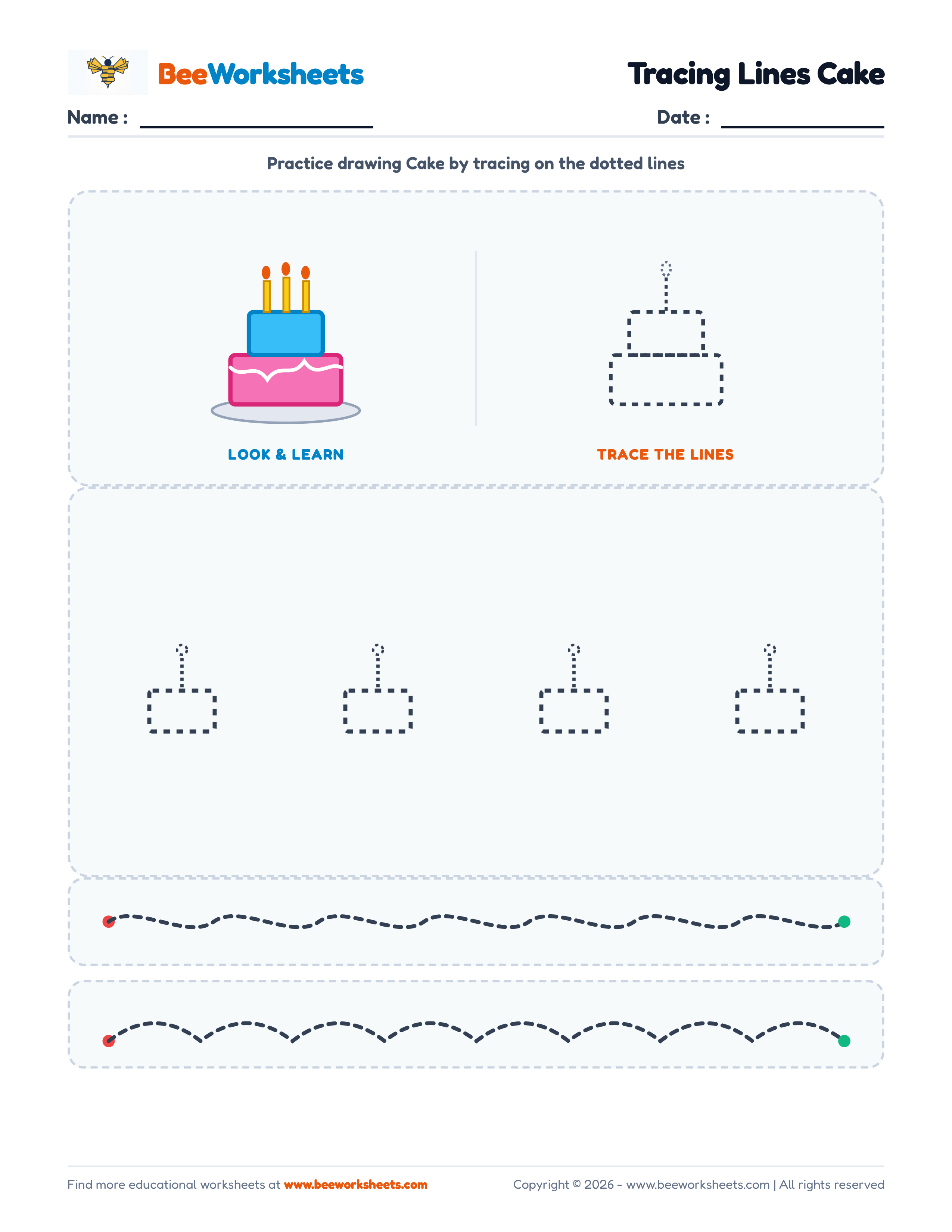 Tracing Lines Cake Preview