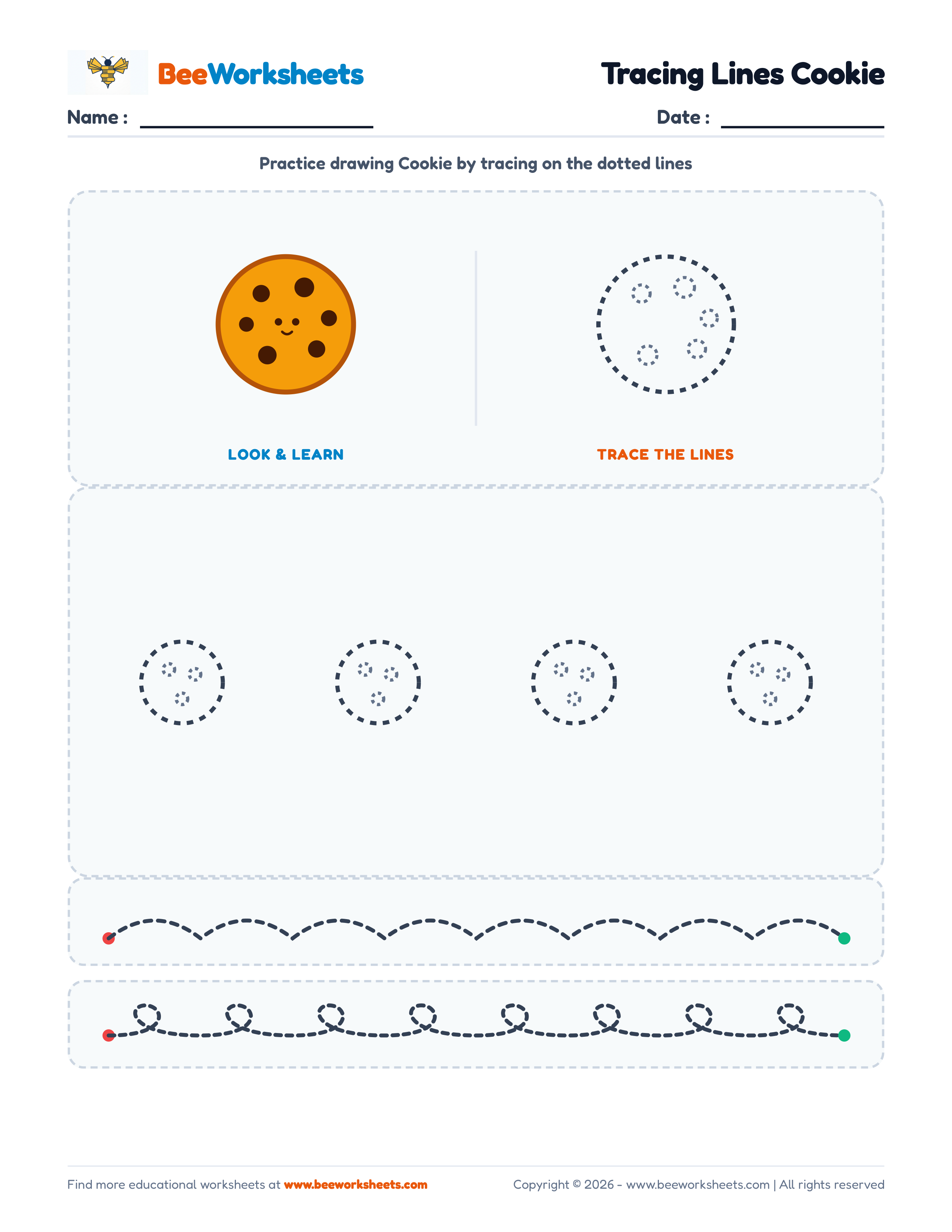 Tracing Lines Cookie Preview