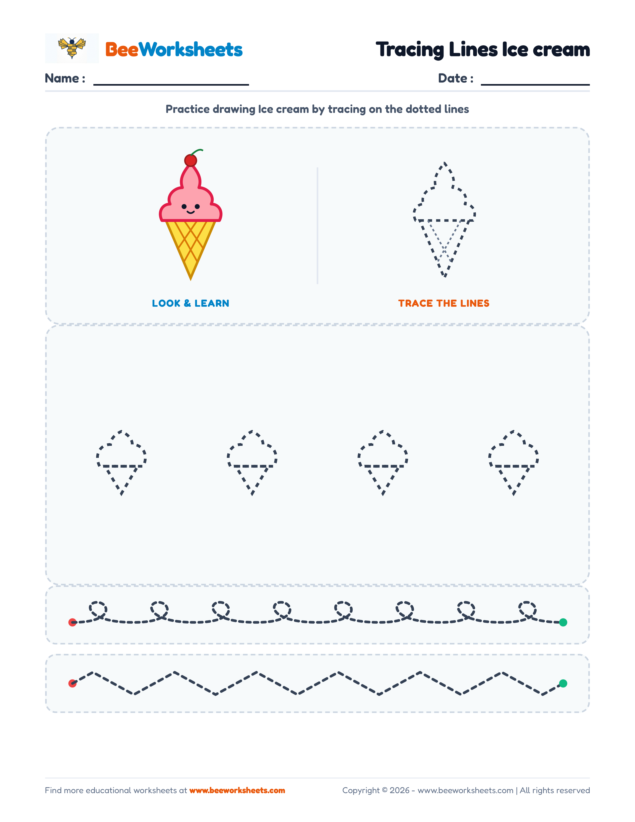 Tracing Lines Icecream Preview