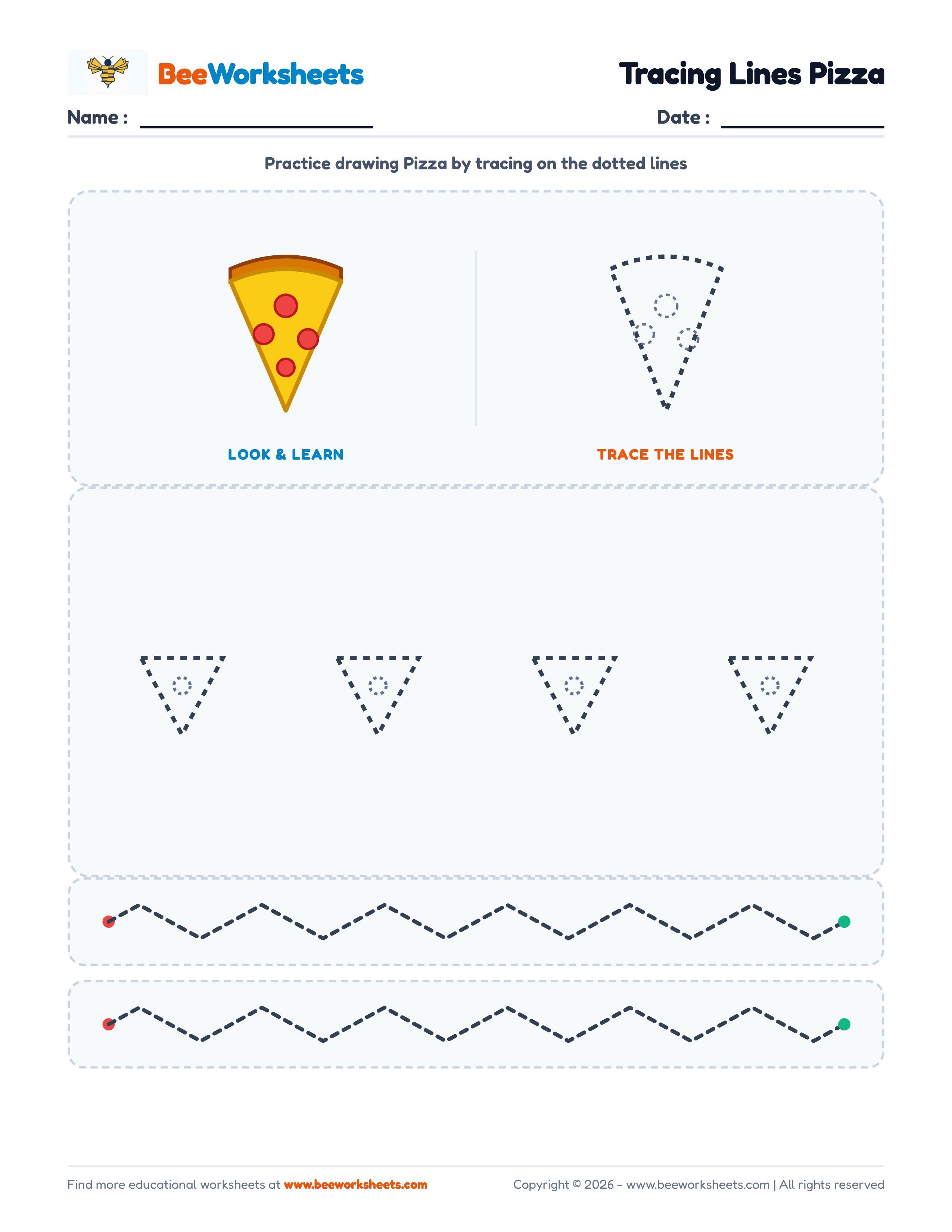 Tracing Lines Pizza Preview