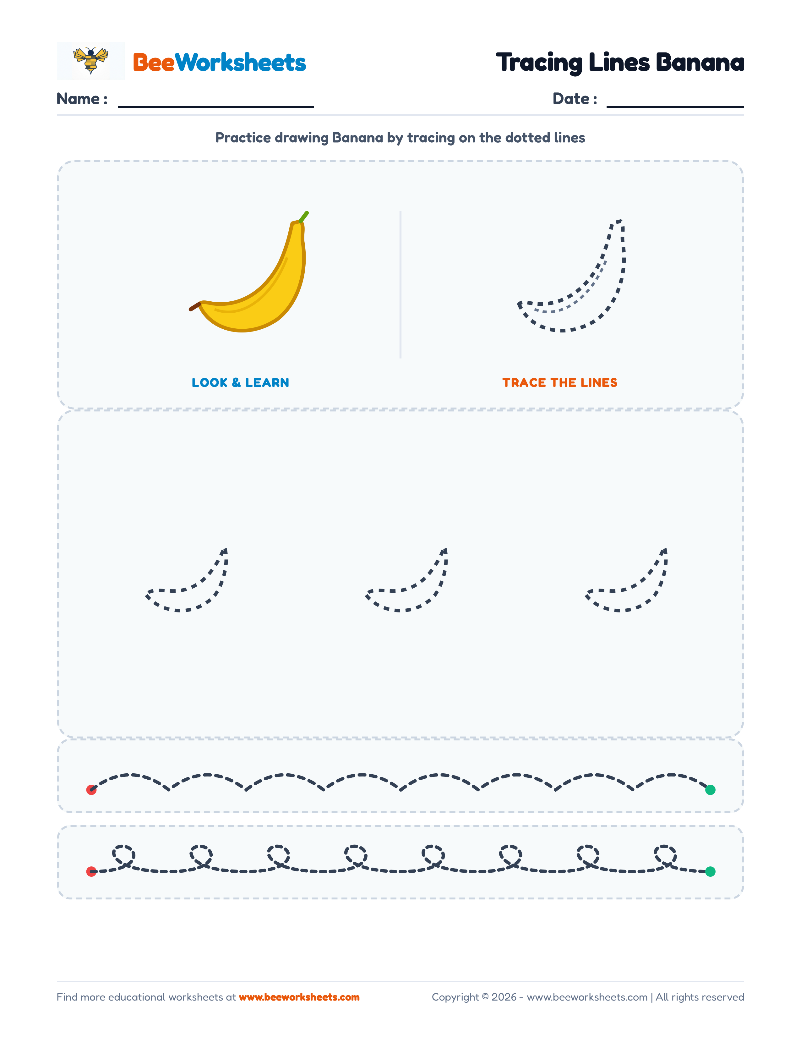 Tracing Lines Banana Preview
