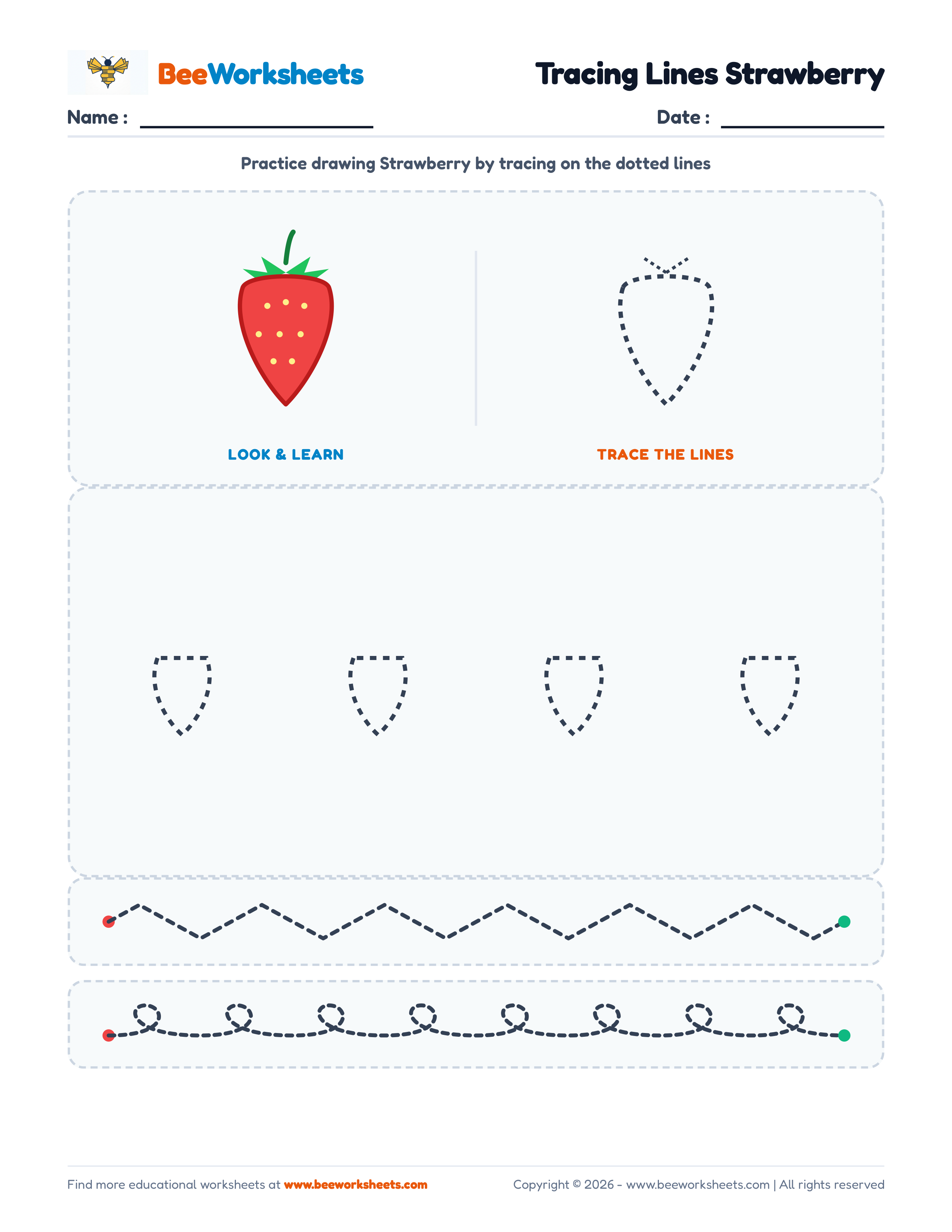 Tracing Lines Strawberry Preview