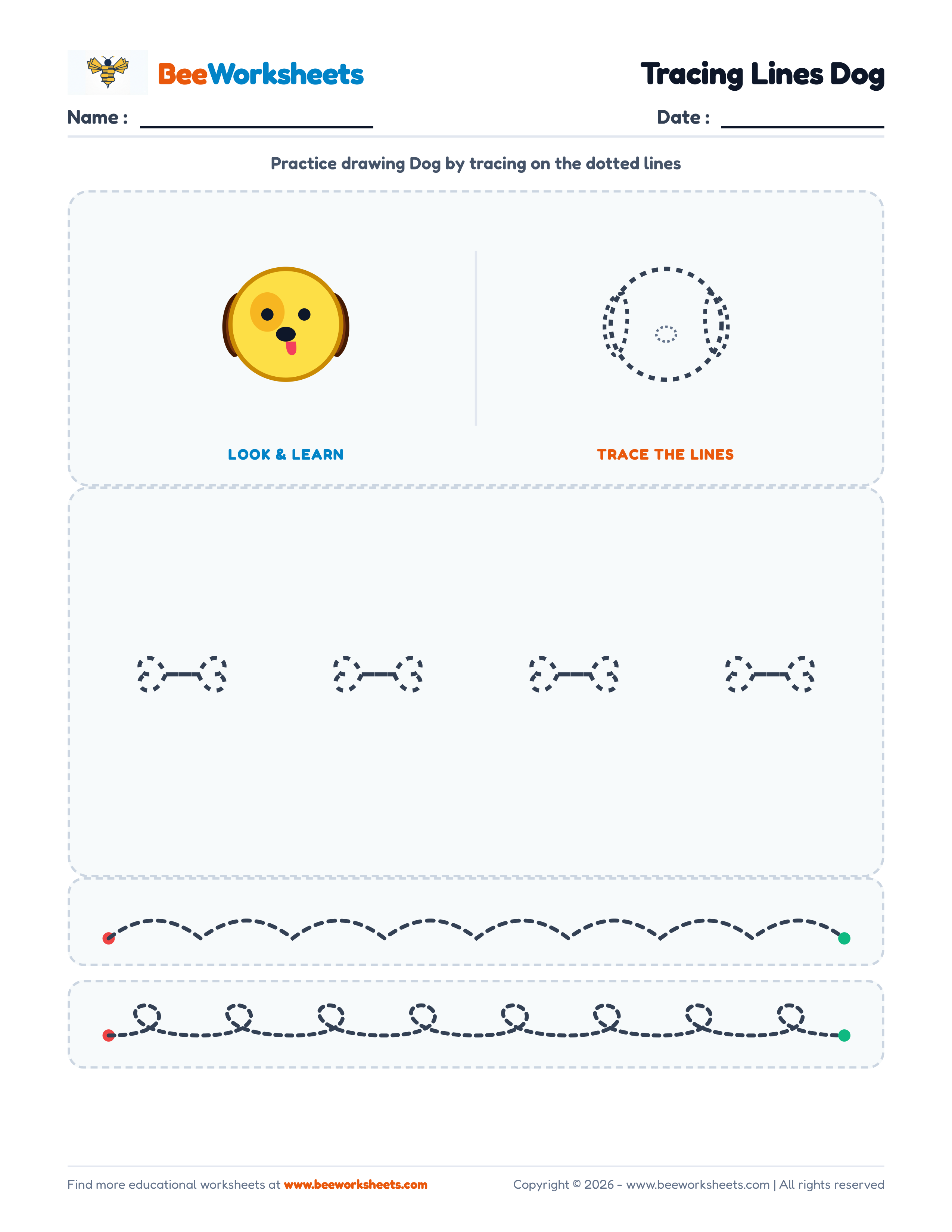 Tracing Lines Dog Preview