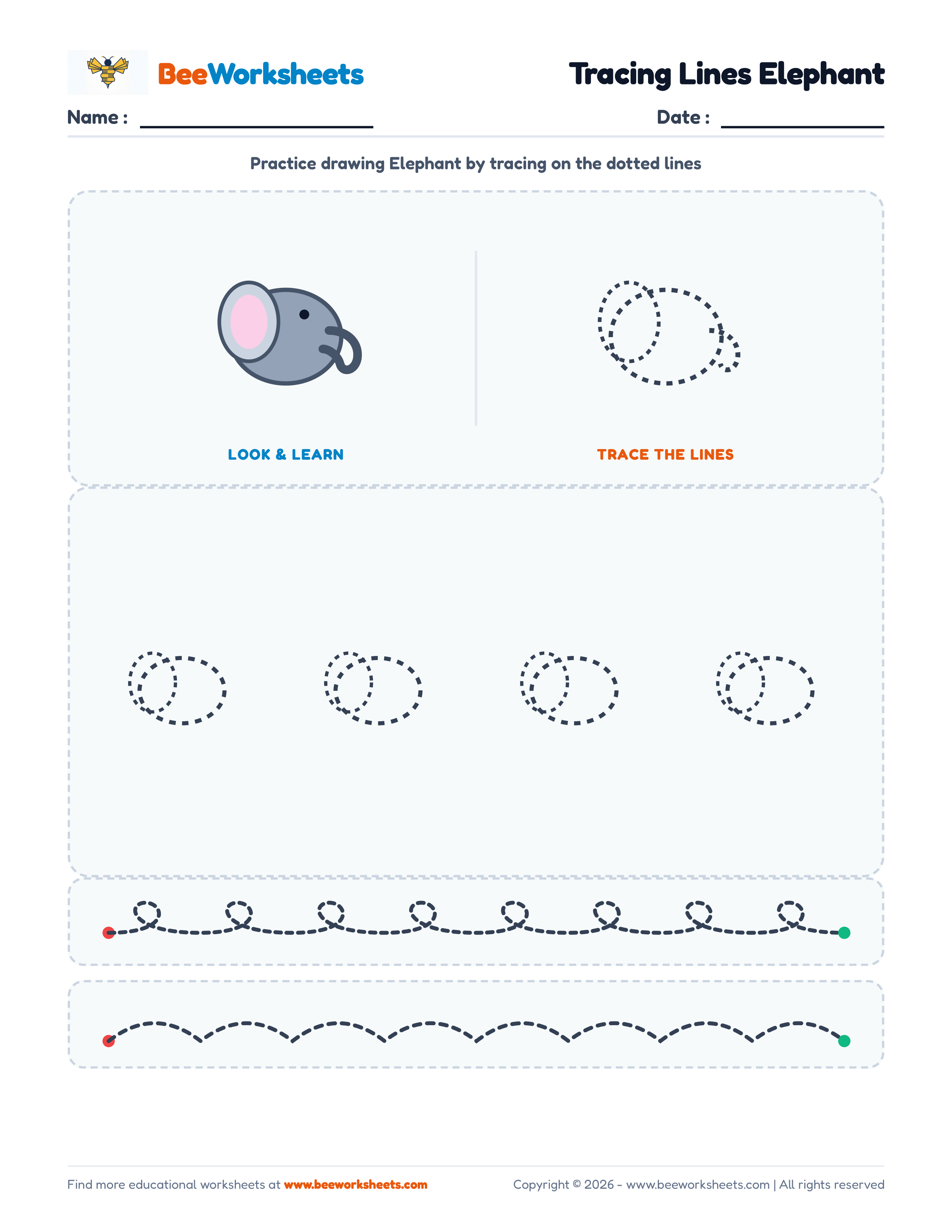 Tracing Lines Elephant Preview