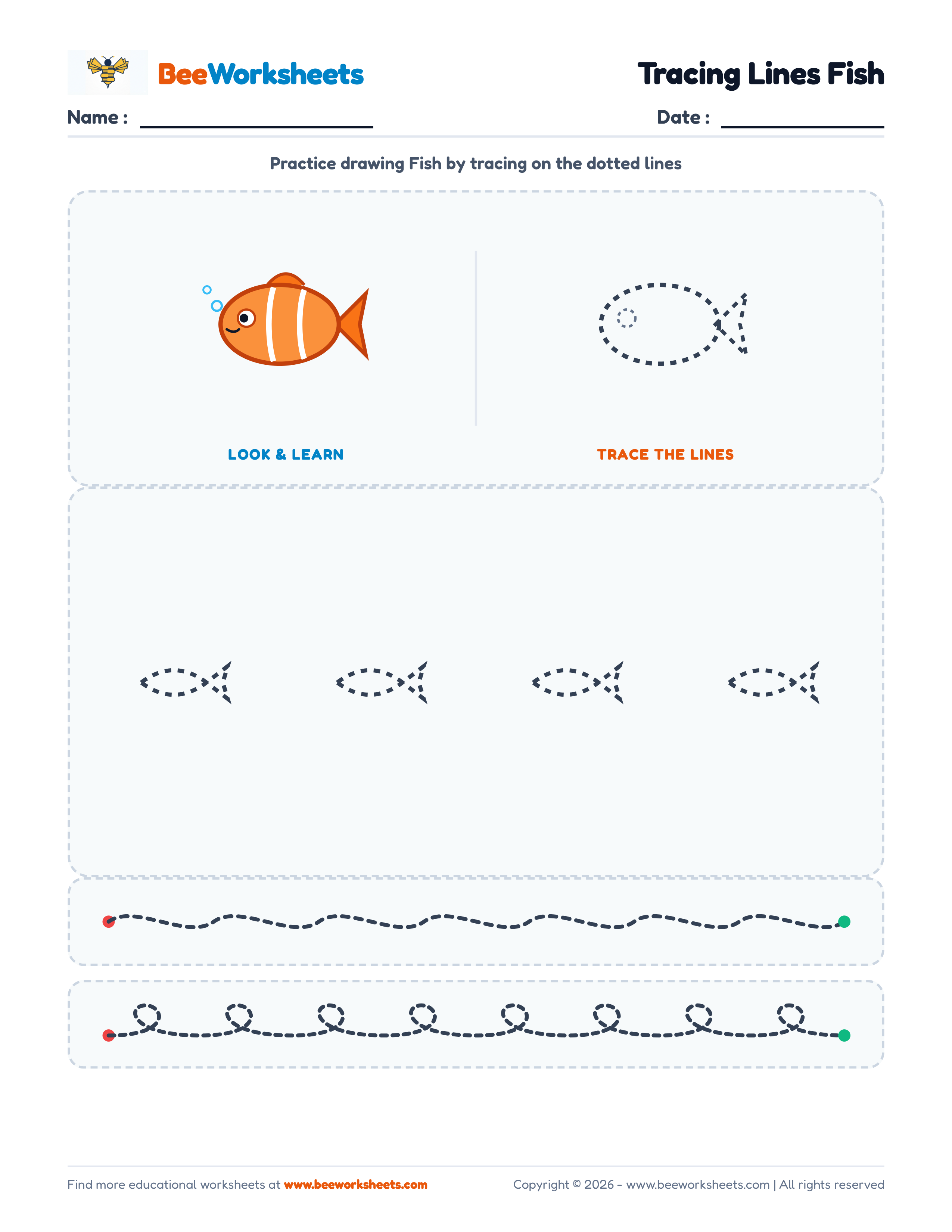 Tracing Lines Fish Preview