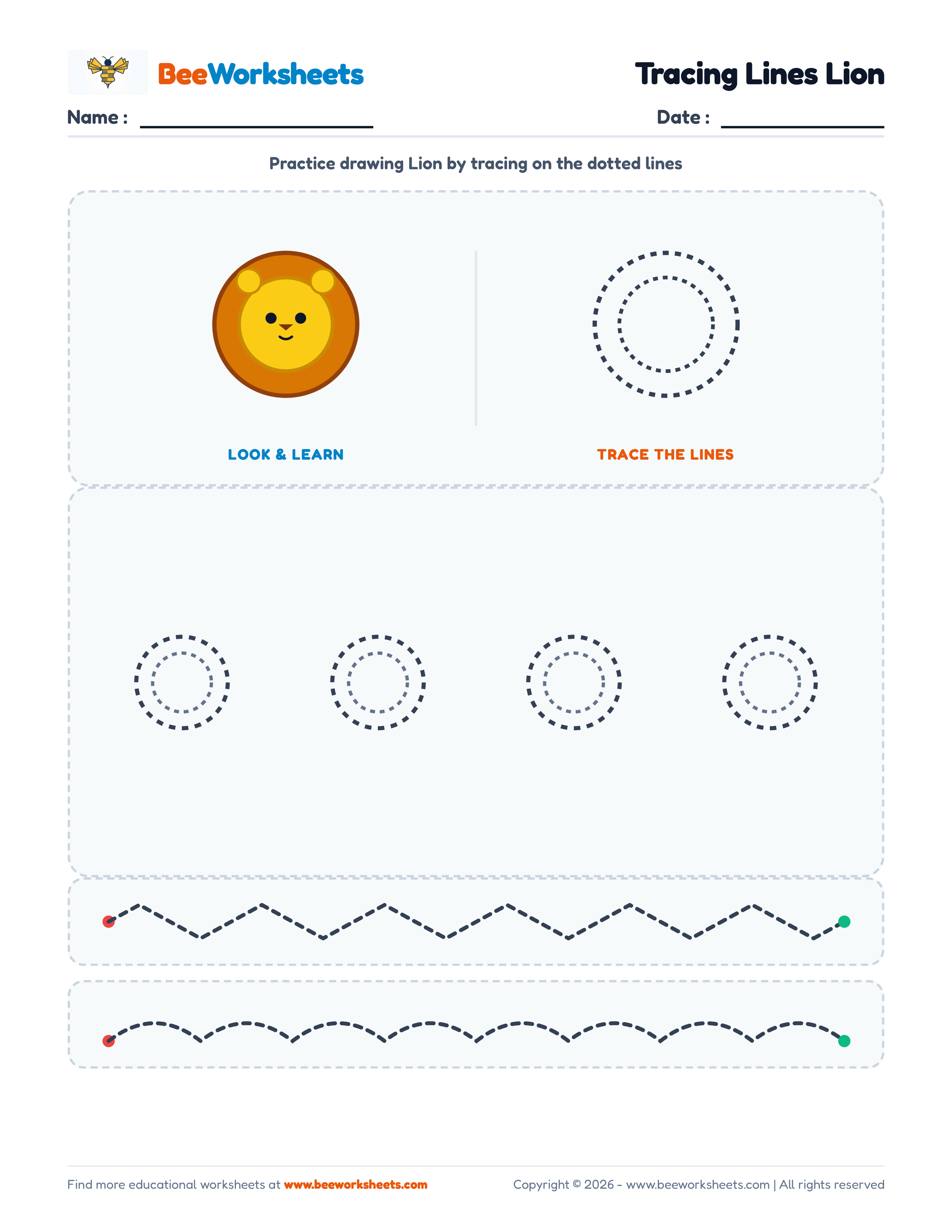 Tracing Lines Lion Preview