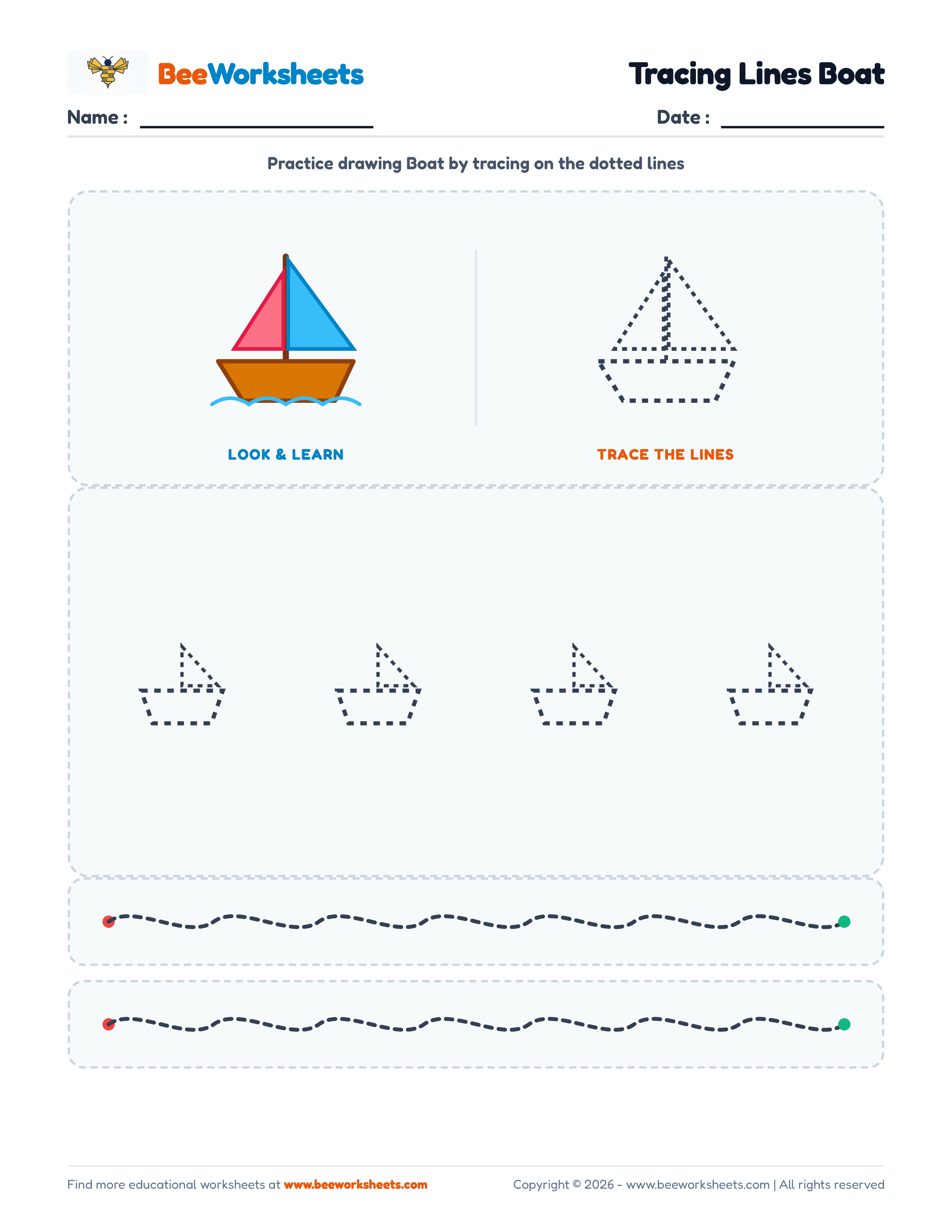 Tracing Lines Boat Preview