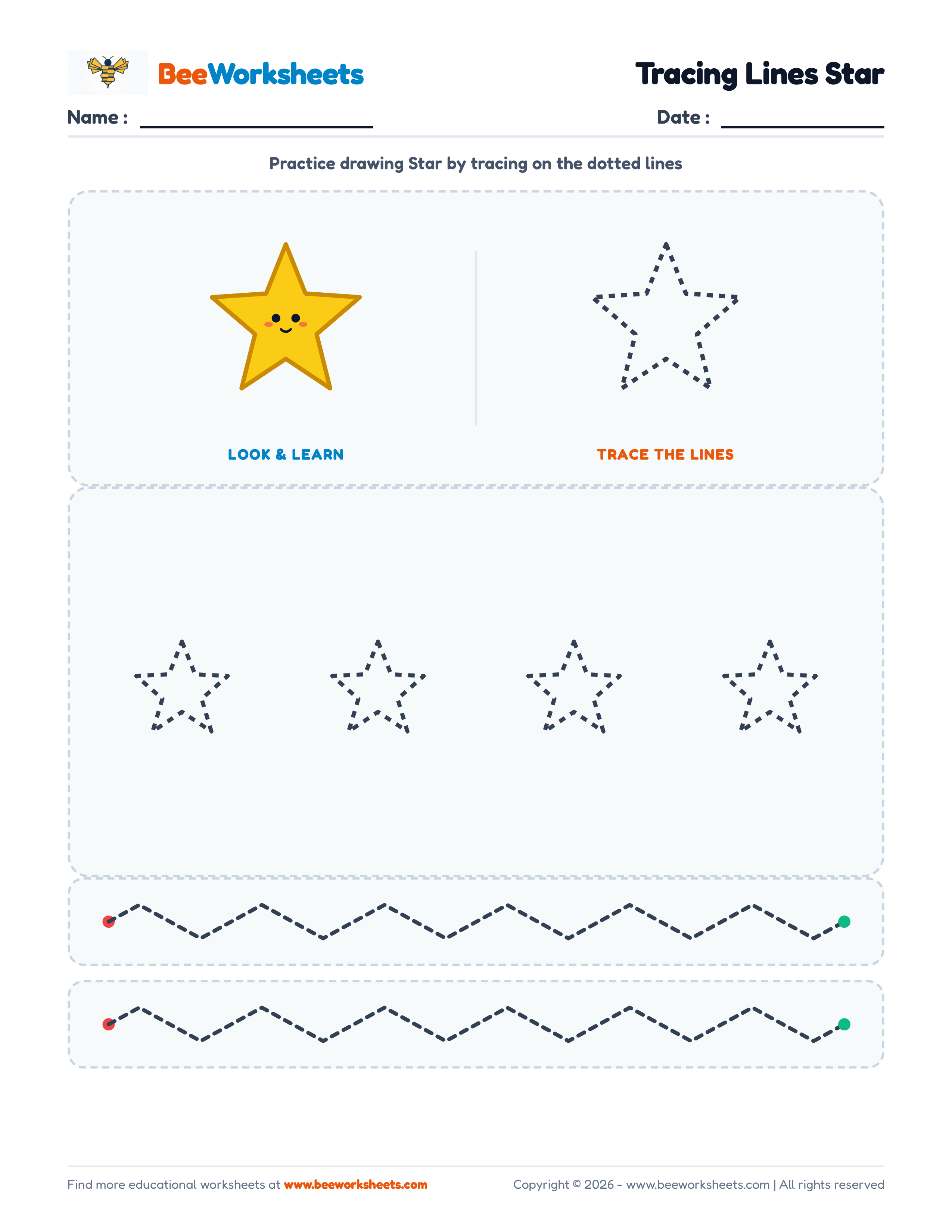 Tracing Lines Star Preview